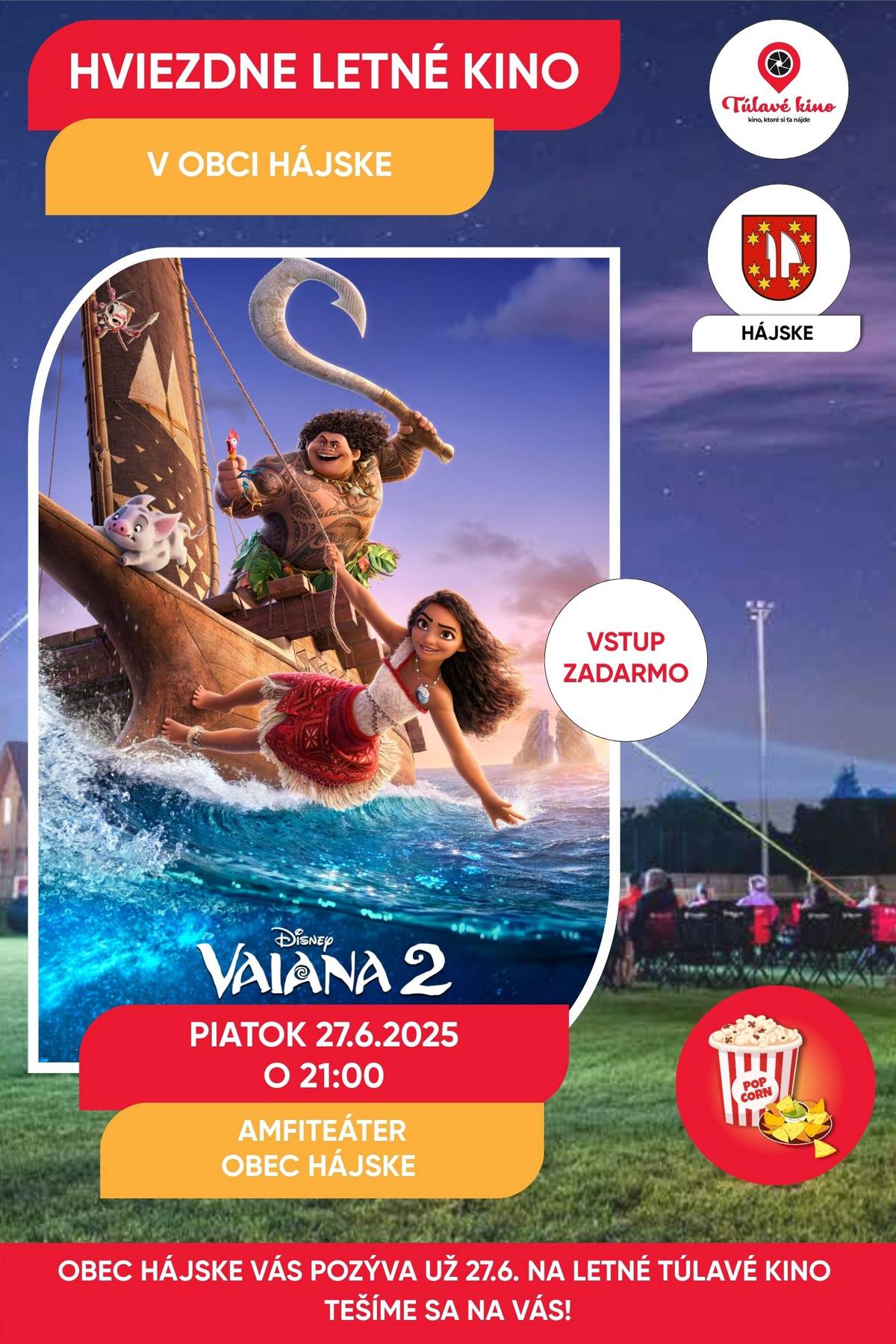 LETNÉ TÚLAVÉ KINO I  27.06.2025 I  21:00 I  Amfiteáter Hájske