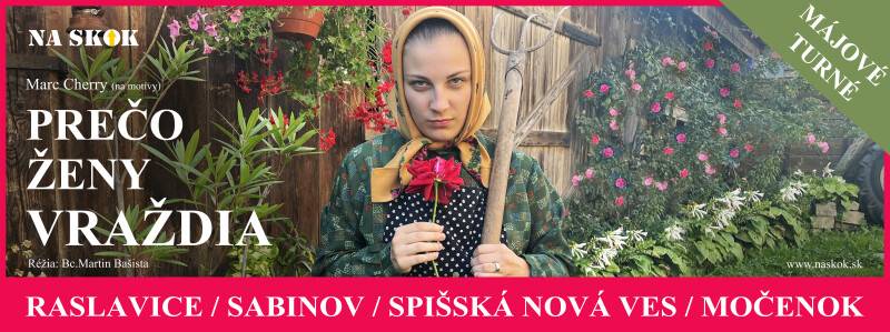 Obec Močenok pozýva na divadelné predstavenie Prečo ženy vraždia, ktoré sa uskutoční v Kultúrnom dome v nedeľu 4. 5. 2025. Lístky si môžete zakúpiť v Klientskom centre Obecného úradu alebo za zvýhodnenú cenu online. Bližšie informácie sú zverejnené na webovej stránke obce Močenok. https://mocenok.sk/clanok/preco-zeny-vrazdia-pozvanka-na-4-maja-2025