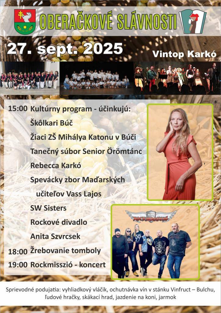 Každého srdečne očakávame na Oberačkové slávnosti!