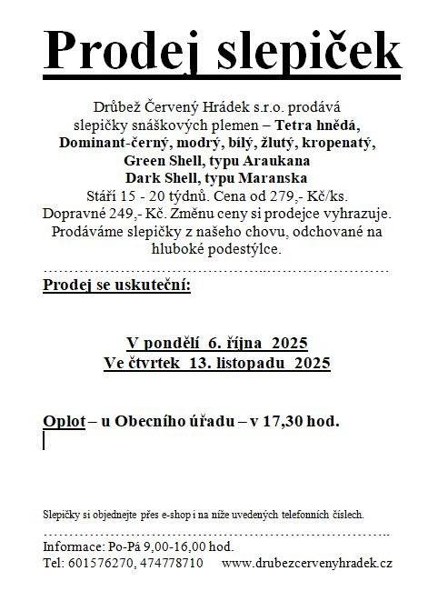 6.10.2025 a 13.11.2025 od 17:30 hodi