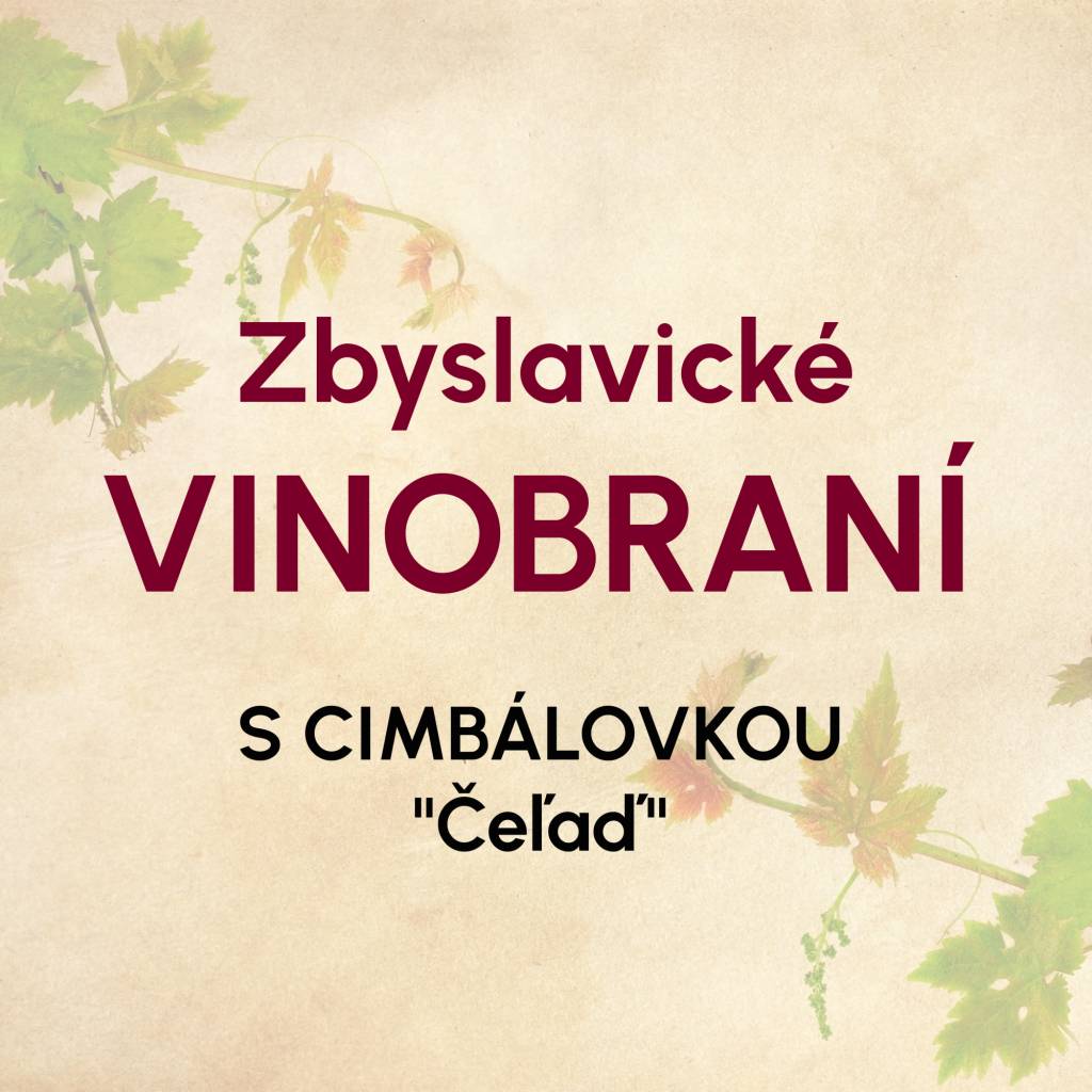 Klub dříve narozených Zbyslavice pořádá v sobotu 4. října 2025 od 18:00 tradiční vinobraní v Obecním domě. Čeká vás cimbálová muzika, víno, zpěv, tanec a domácí občerstvení.