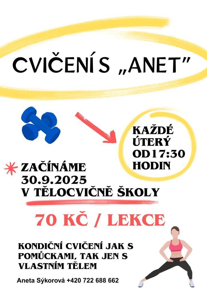 Každé úterý od 17:30 hodin v tělocvičně školy.
