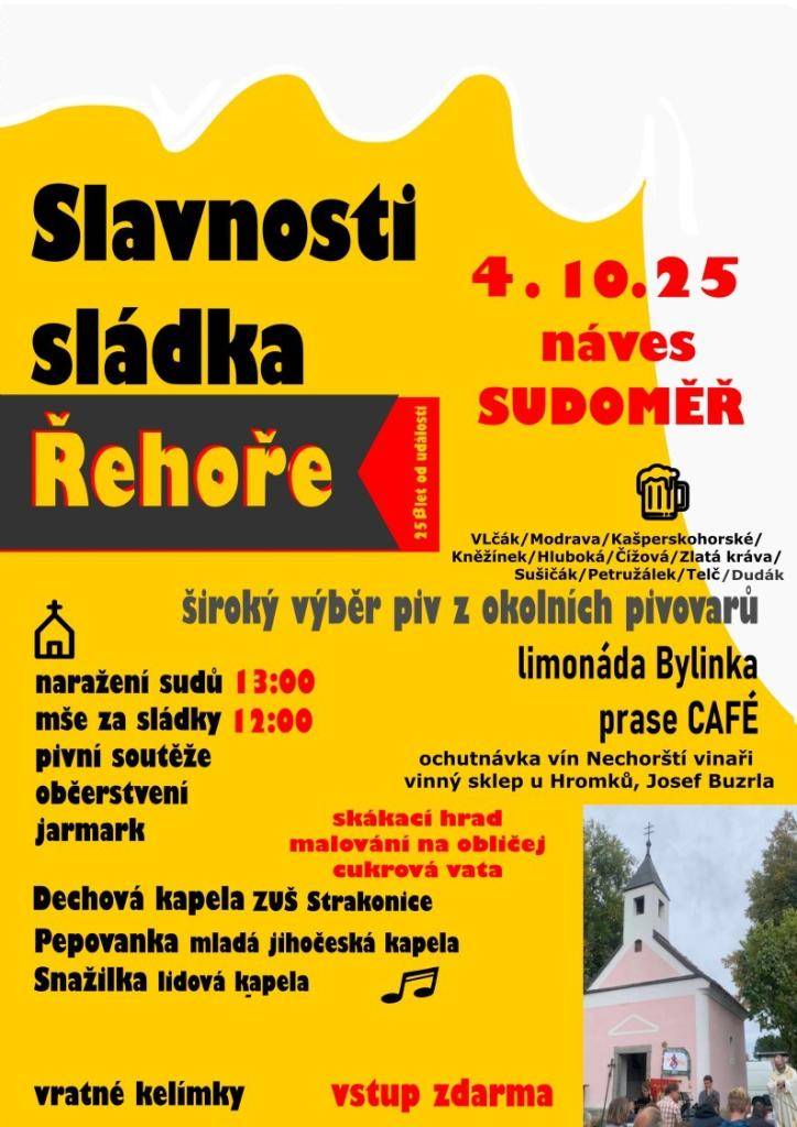 Dlouho jste nic neoslavovali? Zastavte se na slavnosti do Sudoměře.