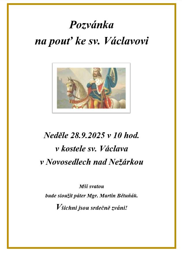 Mše svatá dne 28.9.2025