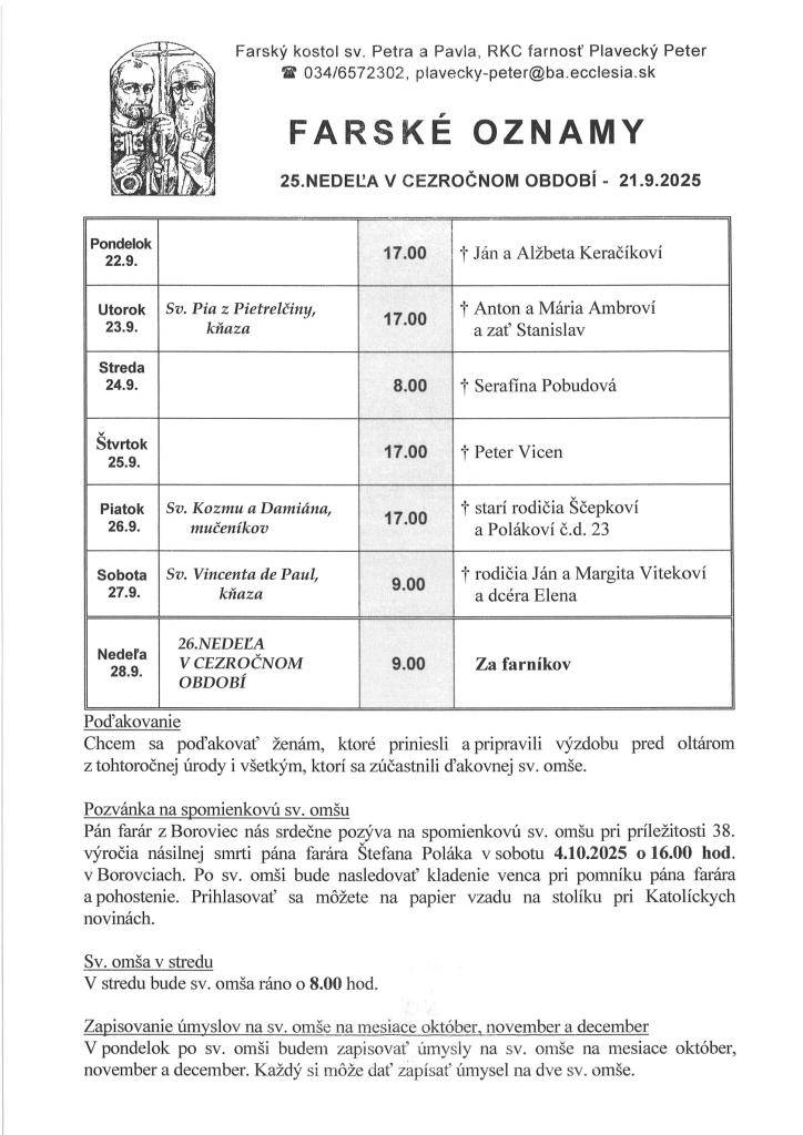 od 22.9. do 28.9.2025