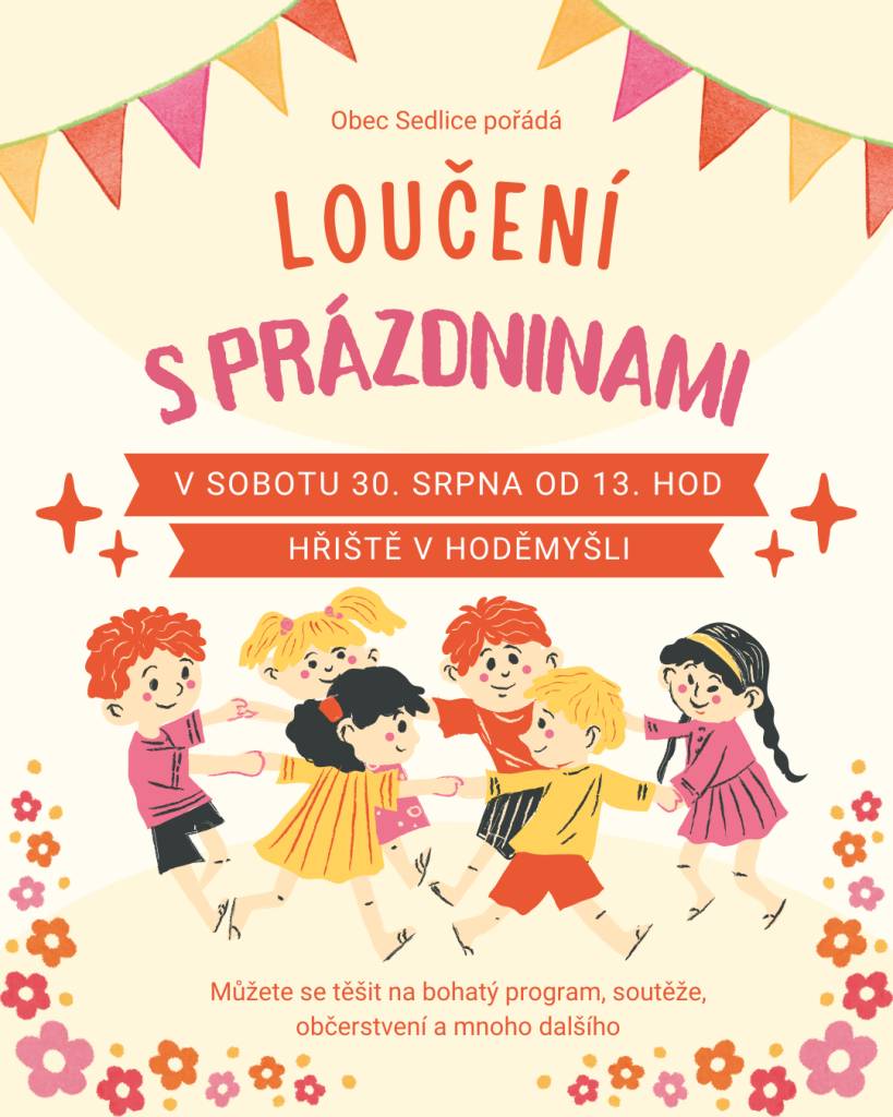 V sobotu 30.8. od 13. hodin na hřišti v Hoděmyšli