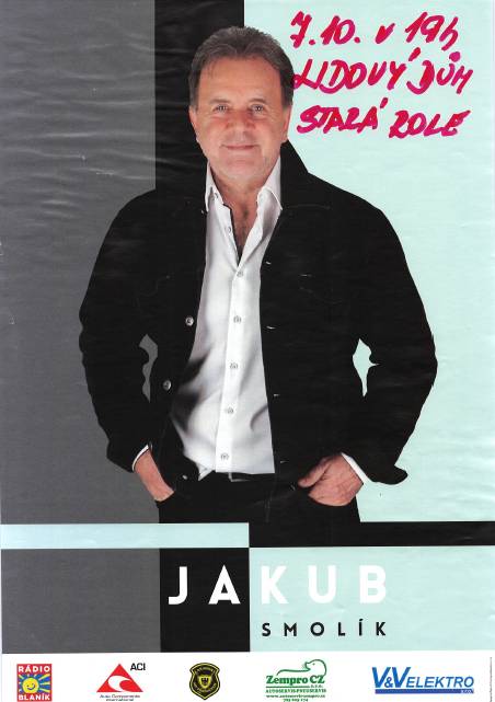 JAKUB SMOLÍK  LIDOVÝ DŮM STARÁ ROLE  07. 10. 2025 V 19hod.