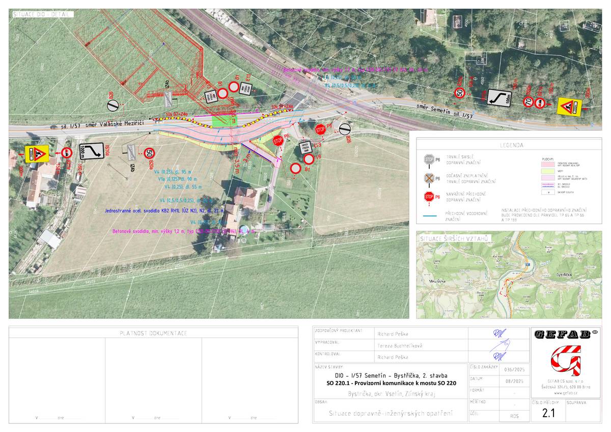 Veřejná vyhláška OOP Stanovení přechodné úpravy provozu  na silnici I/57-KUZL 77276/2025
