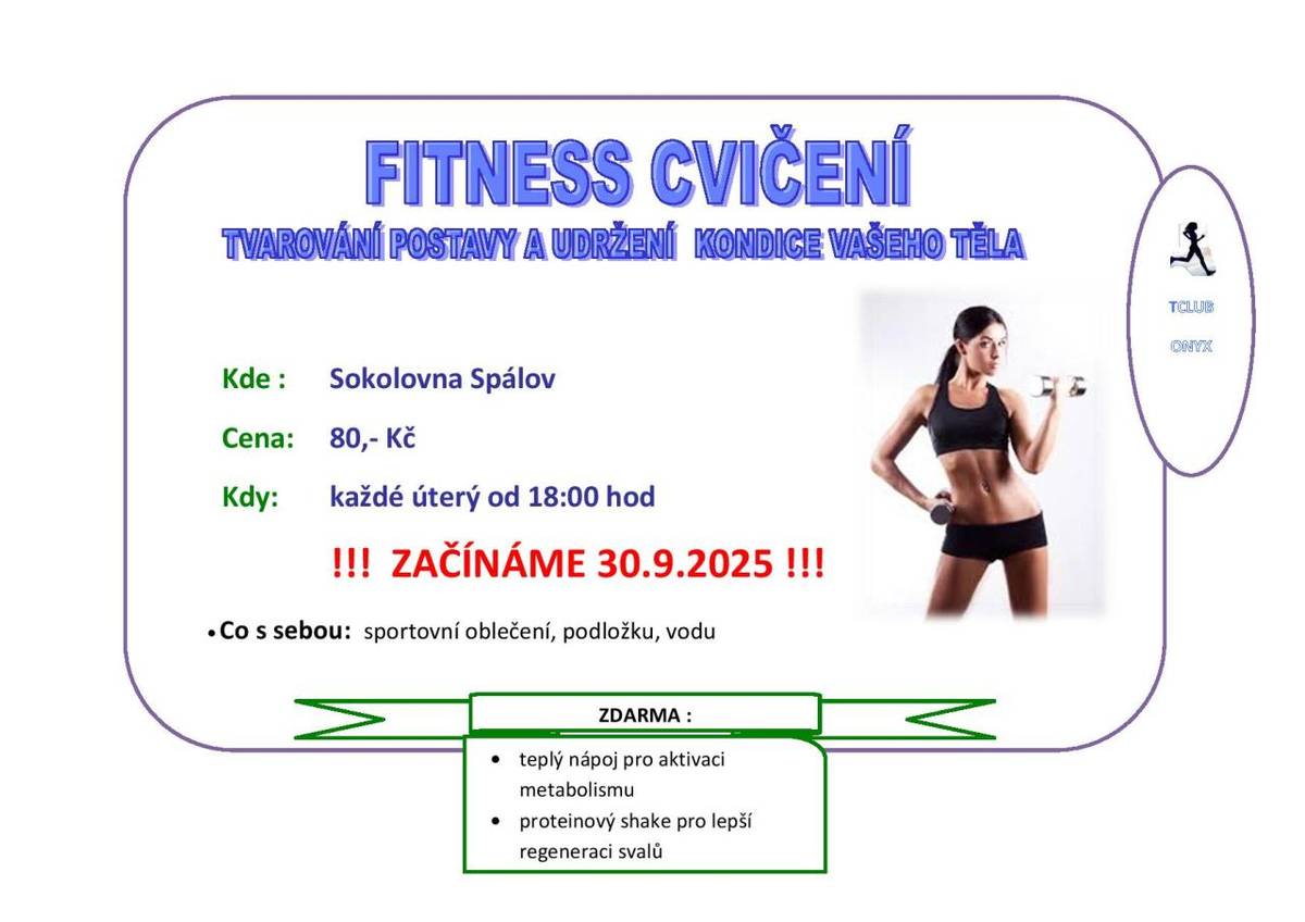 začínáme v úterý 30.9.2025 od 18:00 hod. v sokolovně.