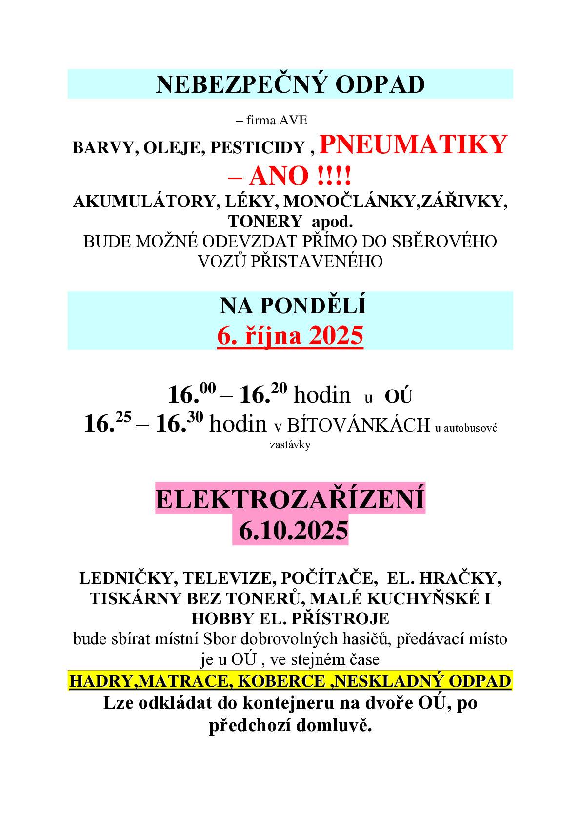 Svoz nebezpečného odpadu
