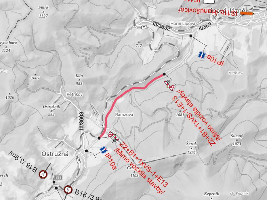 Vážení spoluobčané, ve dnech 13.-21.10.2025 proběhne úplná uzavírka silnice II/369 "Lipová-lázně - Ramzová" z důvodu opravy silnice po povodních.