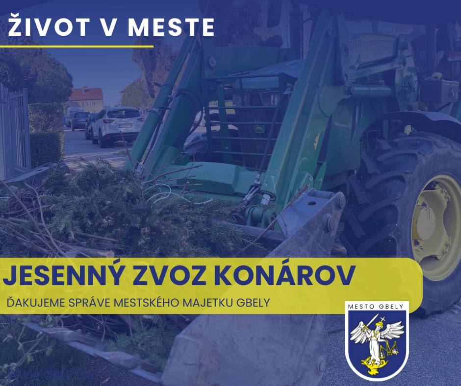 Oznamujeme občanom, že v mesiaci október bude vykonaný jesenný zvoz konárov zo stromov. Konáre je potrebné popíliť na dĺžku max. 1,5 m a v určenom čase vyložiť pred dom.