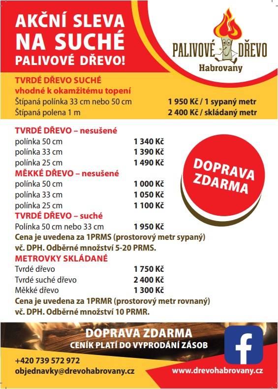 Nabídka palivového dřeva Habrovany