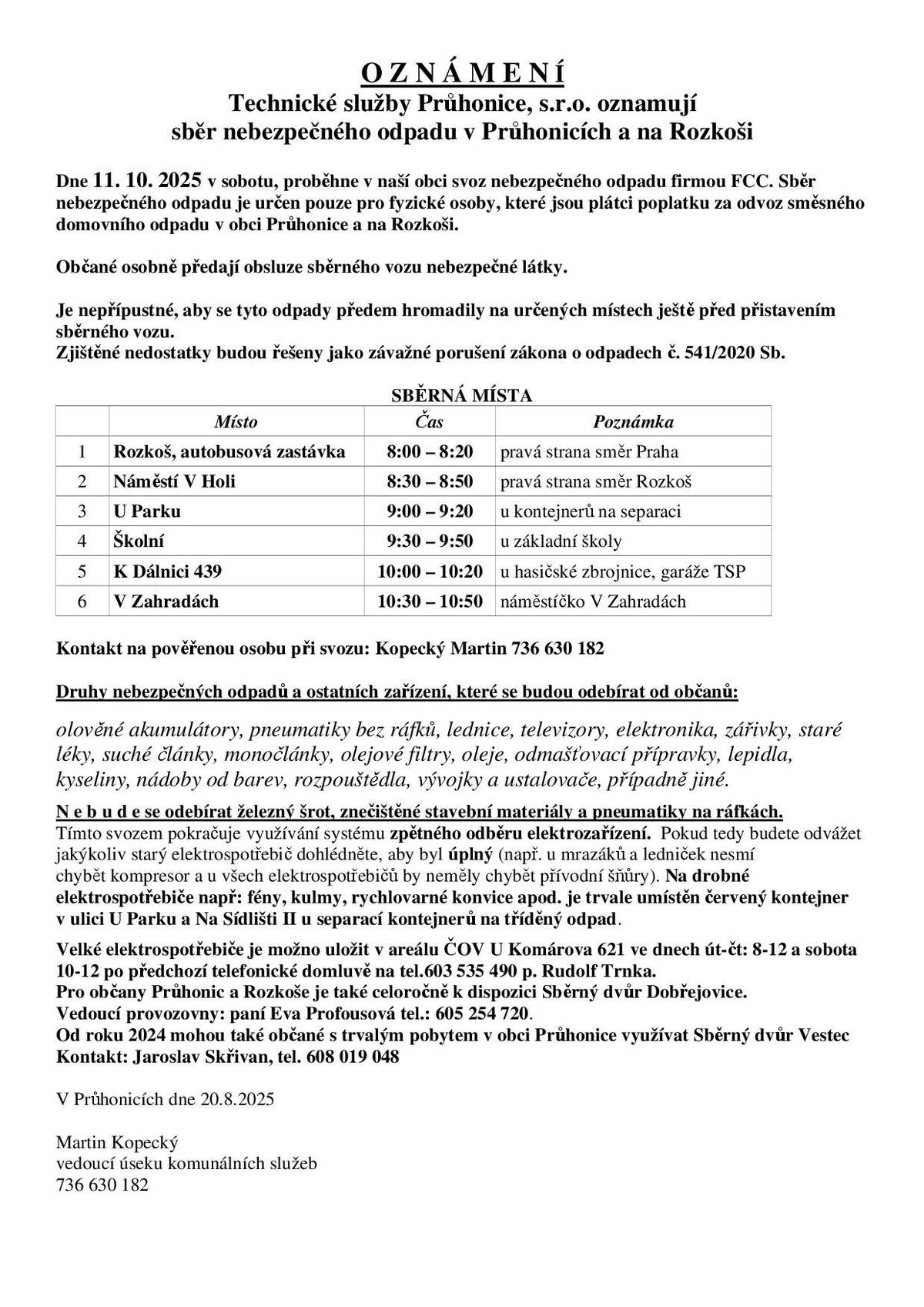 Svoz nebezpečného odpadu