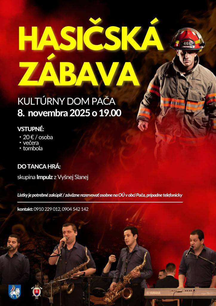 8. novembra 2025  o 19.00 hod. v Kultúrnom dome v Pači