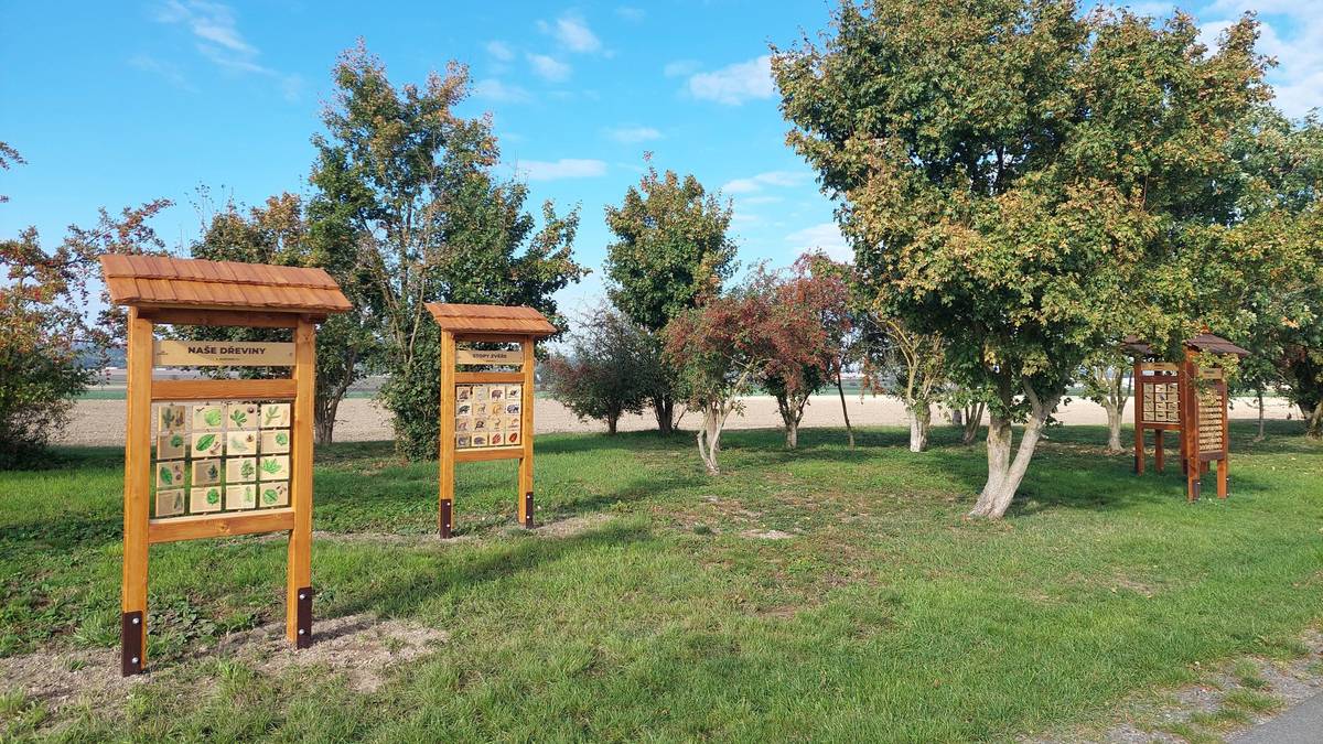 Nedávné poškození dřevěných piškvorek podél cesty k borovimám nás neodradilo od původního záměru, rozšířit tuto lokalitu o nové edukační prvky a to "Stopy zvěře" a "Naše dřeviny".