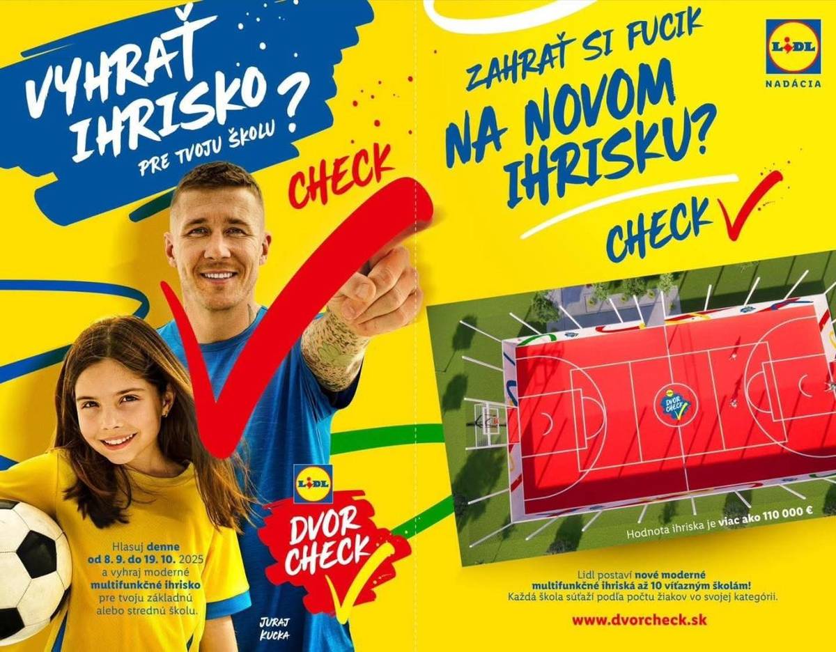 Vážený obyvatelia Veľkého Medera!  Pravdepodobne už všetci viete o súťaži Lidl, v rámci ktorej môže Základná Škola B. Bartóka získať nové športové ihrisko. Hlasovanie už prebieha, ale stále je potrebná Vaša podpora. Hlasovať môžete každý deň na stránke dvorcheck.sk. Ďakujeme za každý klik!