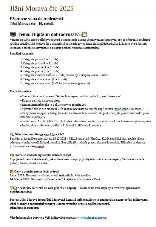 Soutěžní téma: Digitální dobrodružství