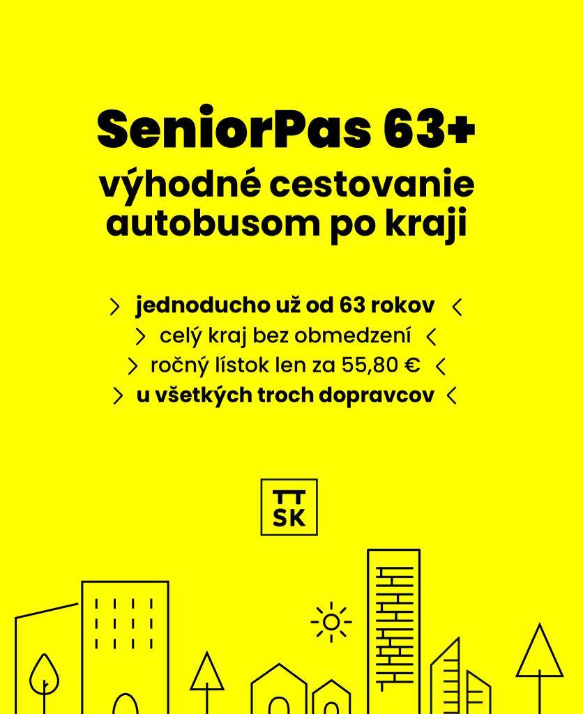 Trnavský samosprávny kraj zavádza pre seniorov celosieťové ročné cestovné lístky v regionálnej autobusovej doprave — SeniorPas 63+ a SeniorPas 70+.