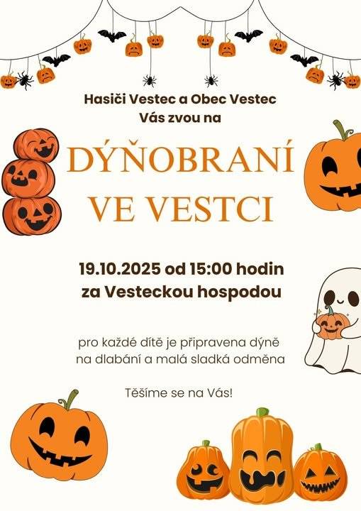 Hasiči Vestec a obec Vestec Vás srdečně zvou na DÝŇOBRANÍ.