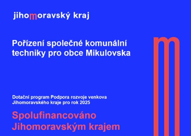 Poskytnutí dotace z rozpočtu Jihomoravského kraje