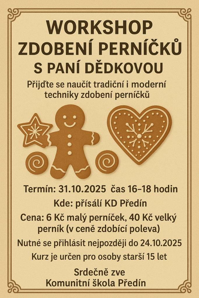 Srdečně zve Komunitní škola Předí