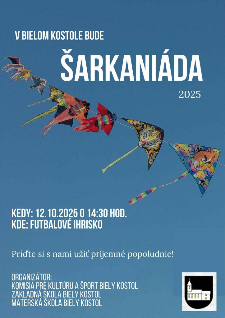 V nedeľu 12.10. 2025 sa na Vás tešíme na futbalovom ihrisku! Viac info v plagáte.