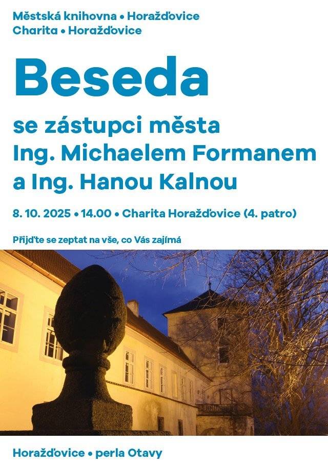 Dobrý den,  přikládám jako obrazovou přílohu řadu praktických informací od Charity Horažďovice. Jako vždy zde naleznete změny otevírací doby lékařských pracovišť, ale také nadcházející společenské akce a služby pro občany.  Charitě velice děkujeme za spolupráci a veškerou činnost. Vaše Obec Chanovice. Ondřej Klásek