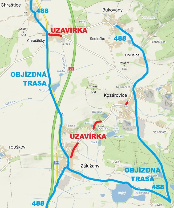 od úterý 7.10.2025 bude znovu upraven jízdní řád a objízdná trasa.