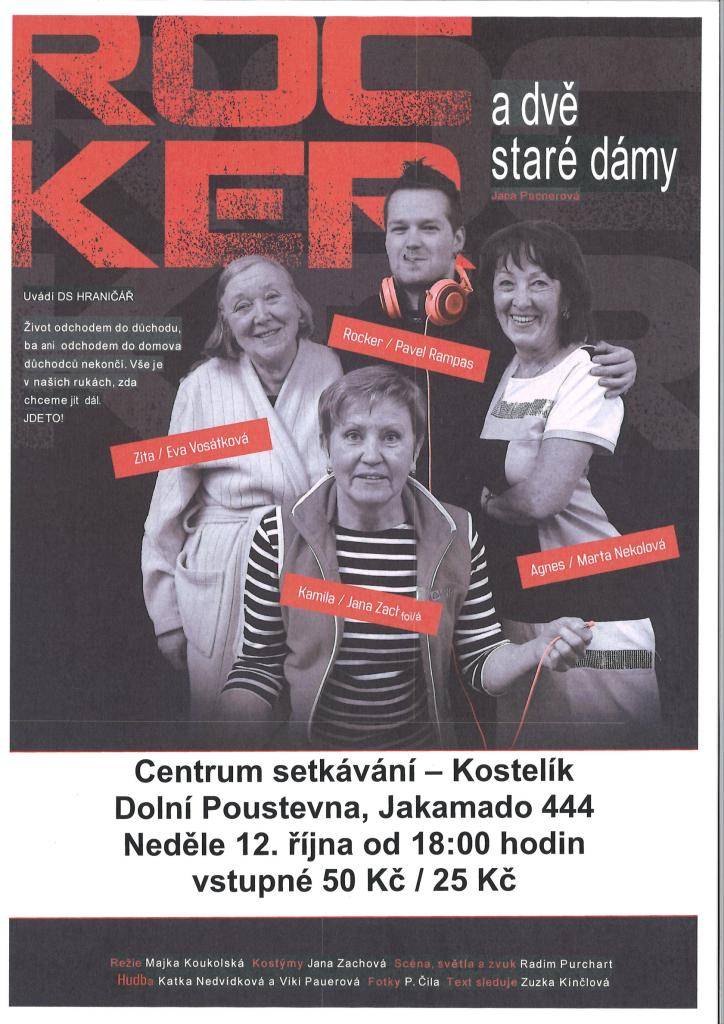 Kde: Centrum setkávání - Kostelík  Kdy: 12.října 2025  Od:  18:00 hodin  Vstupné: 50Kč/25Kč