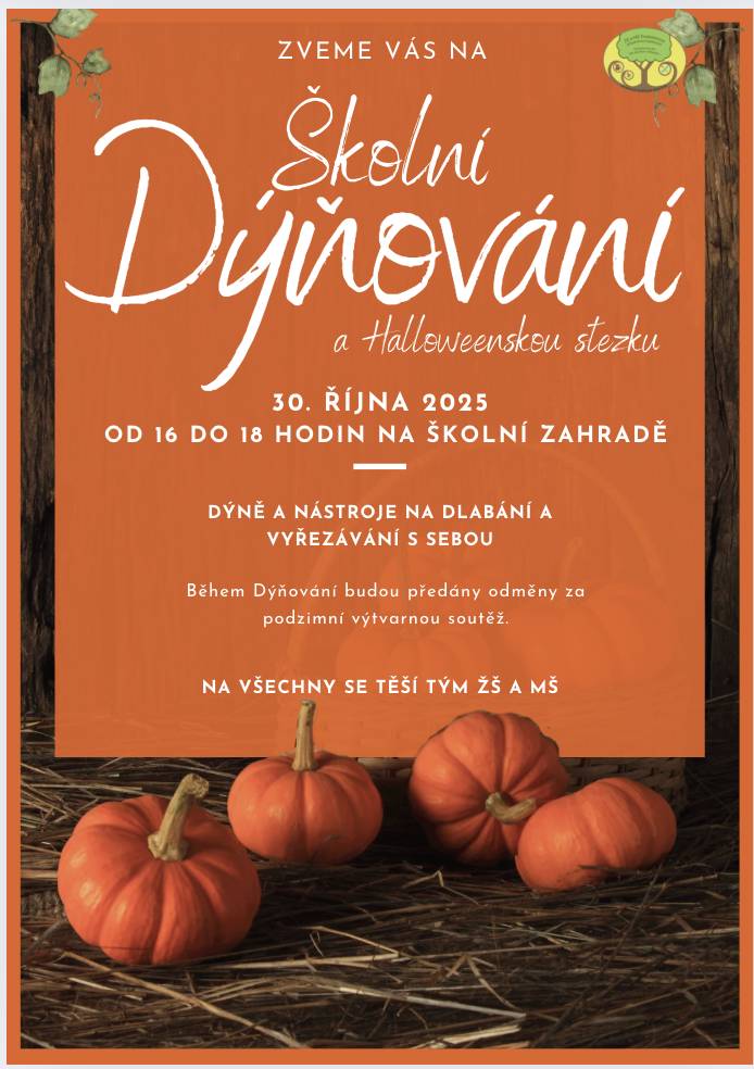 Zveme všechny na školní dýňování.