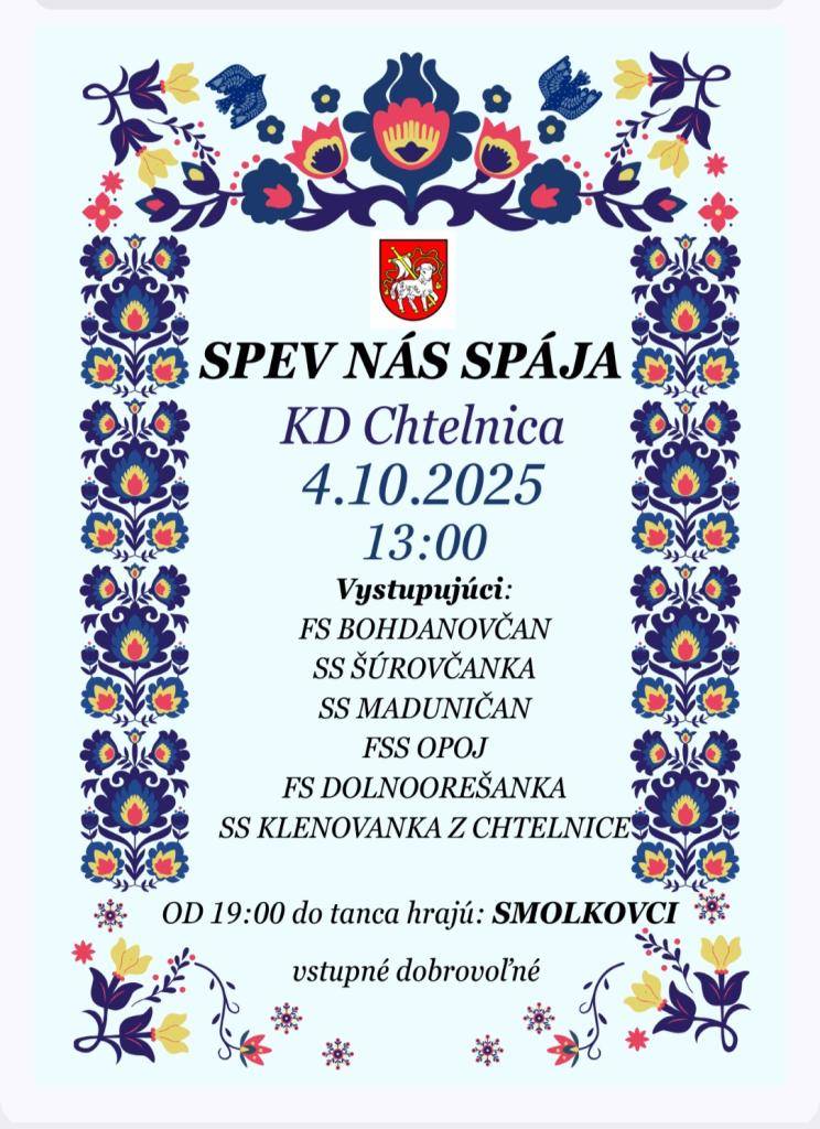 04.10.2025 13:00 hod. KD Chtelnica