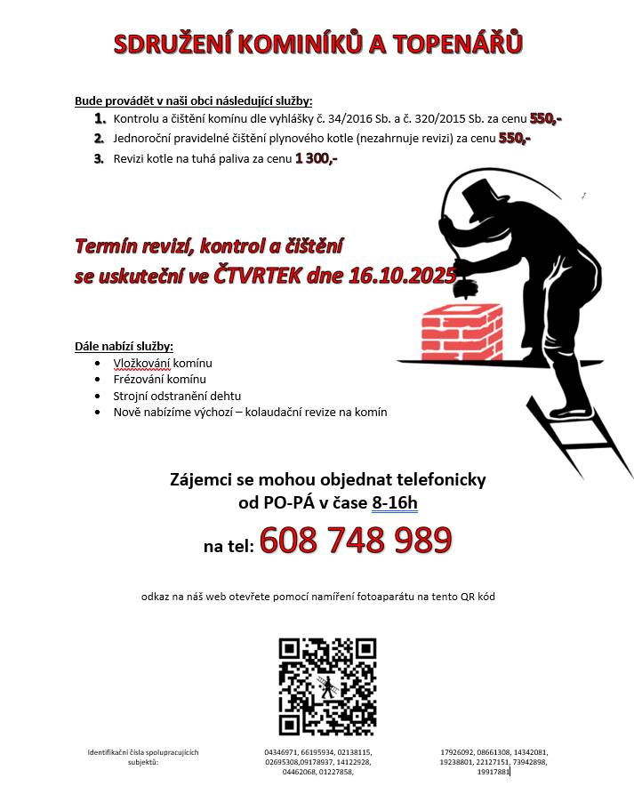 Nabídka kominických služeb