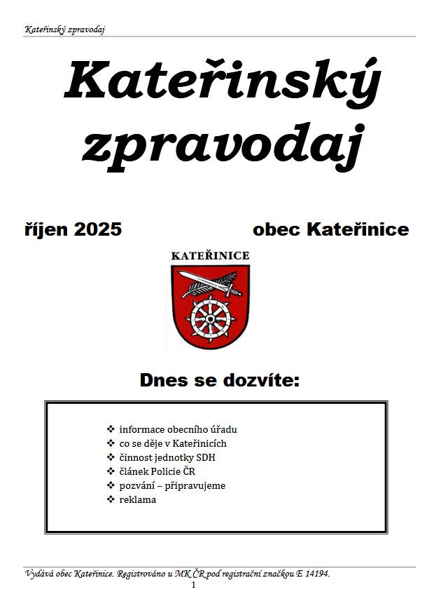 Zpravodaj říjen 2025