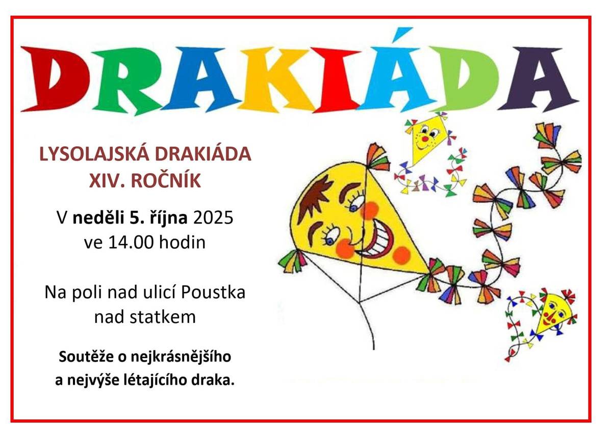 Srdečně zveme v neděli 5.10.2025 od 14:00 hodin., na poli nad Poustkou, viz plakát.