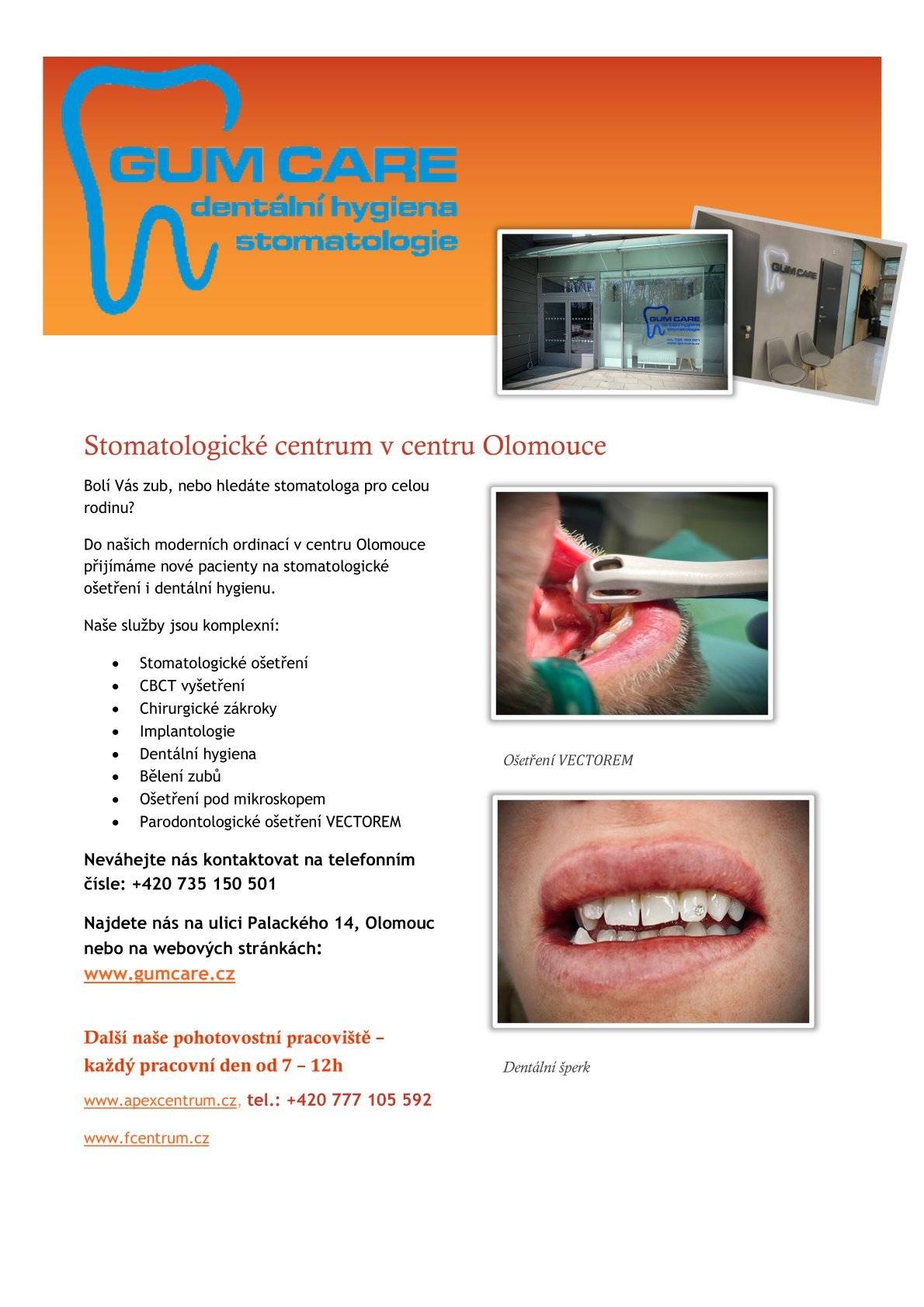 přijímá nové pacienty.