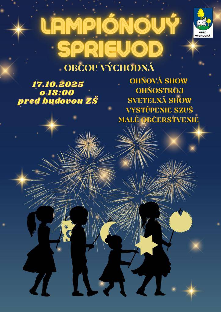 Na piatok 17. októbra 2025 pripravujeme lampiónový sprievod obcou. Zraz účastníkov bude na parkovisku pri Základnej škole o 18,00 hod. Sprievod pôvedie ulicami obce a skončí na workoutovom ihrisku za Základnou školou, kde bude pre účastníkov pripravený program i malé občerstvenie.