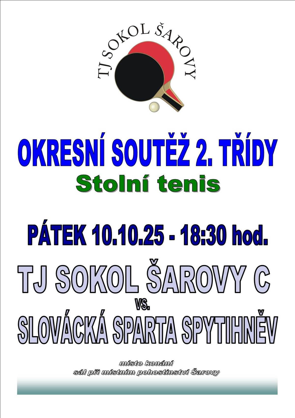 TJ SOKOL ŠAROVY VÁS ZVE