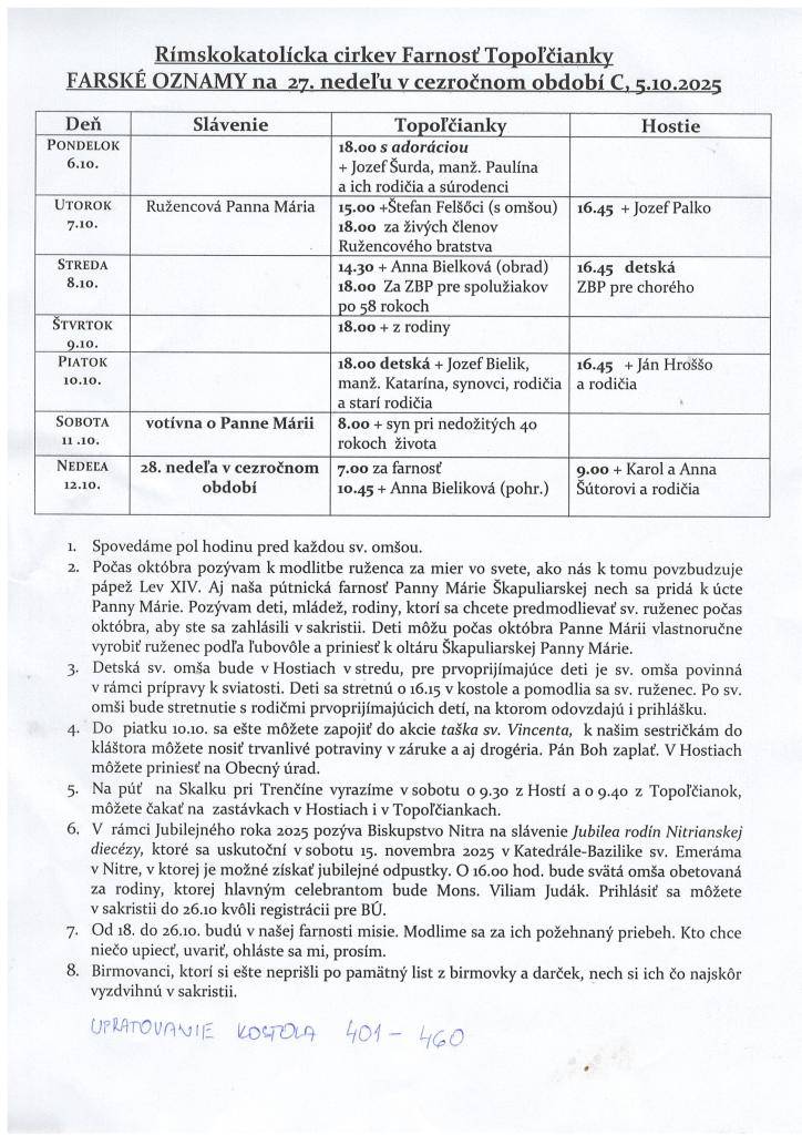 farské oznamy