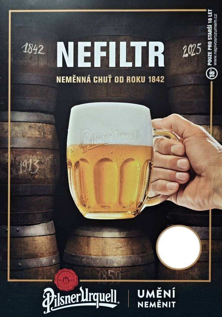 Hostinec pod Jasanem Vás zve každou říjnovou neděli na Nefiltr Pilsner Urquell - neměnnou chuť plzeňského piva v nefiltrované a nepasterizované podobě s přirozeným zákalem. Na zdraví!