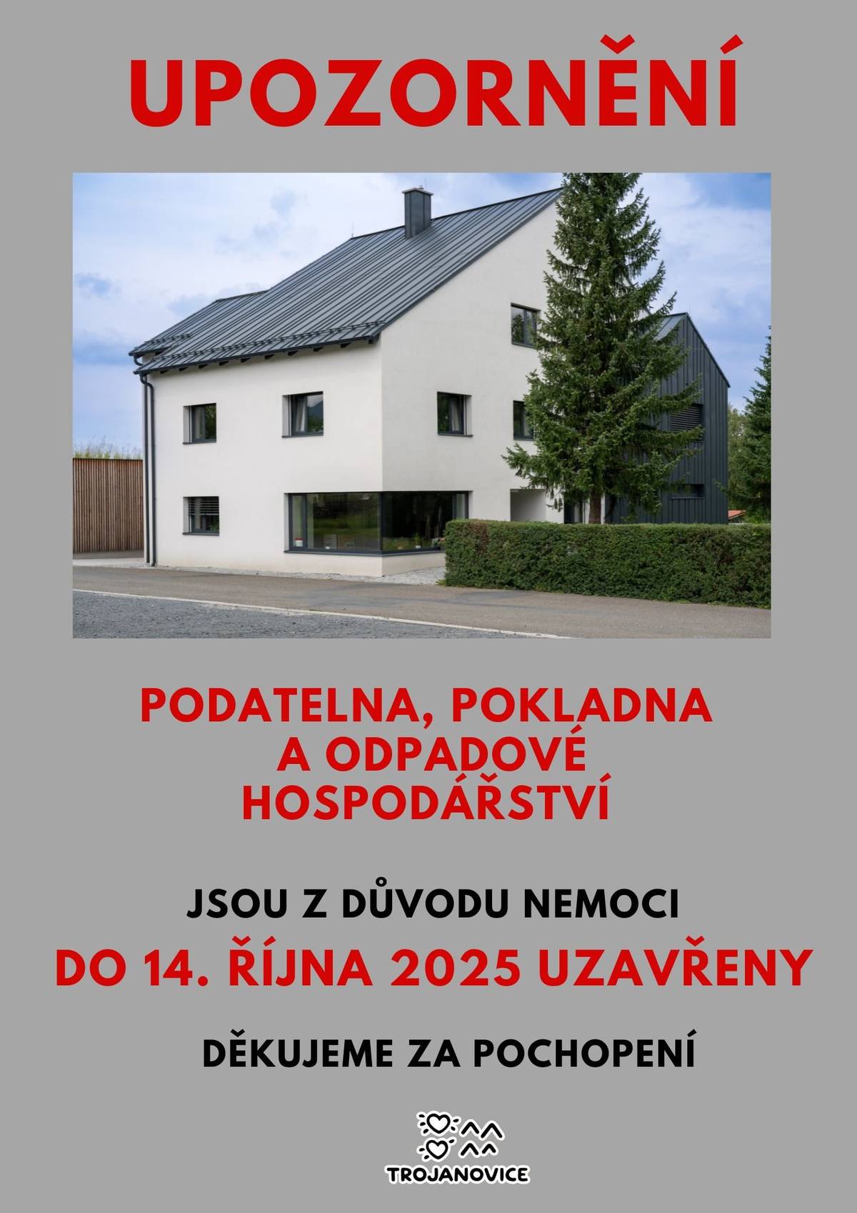 Děkujeme za pochopení.