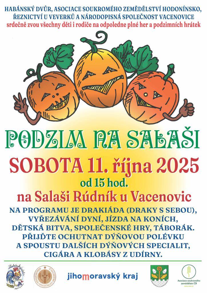 v sobotu 11.10.2025 od 15 h na salaši Rúdník u Vacenovic