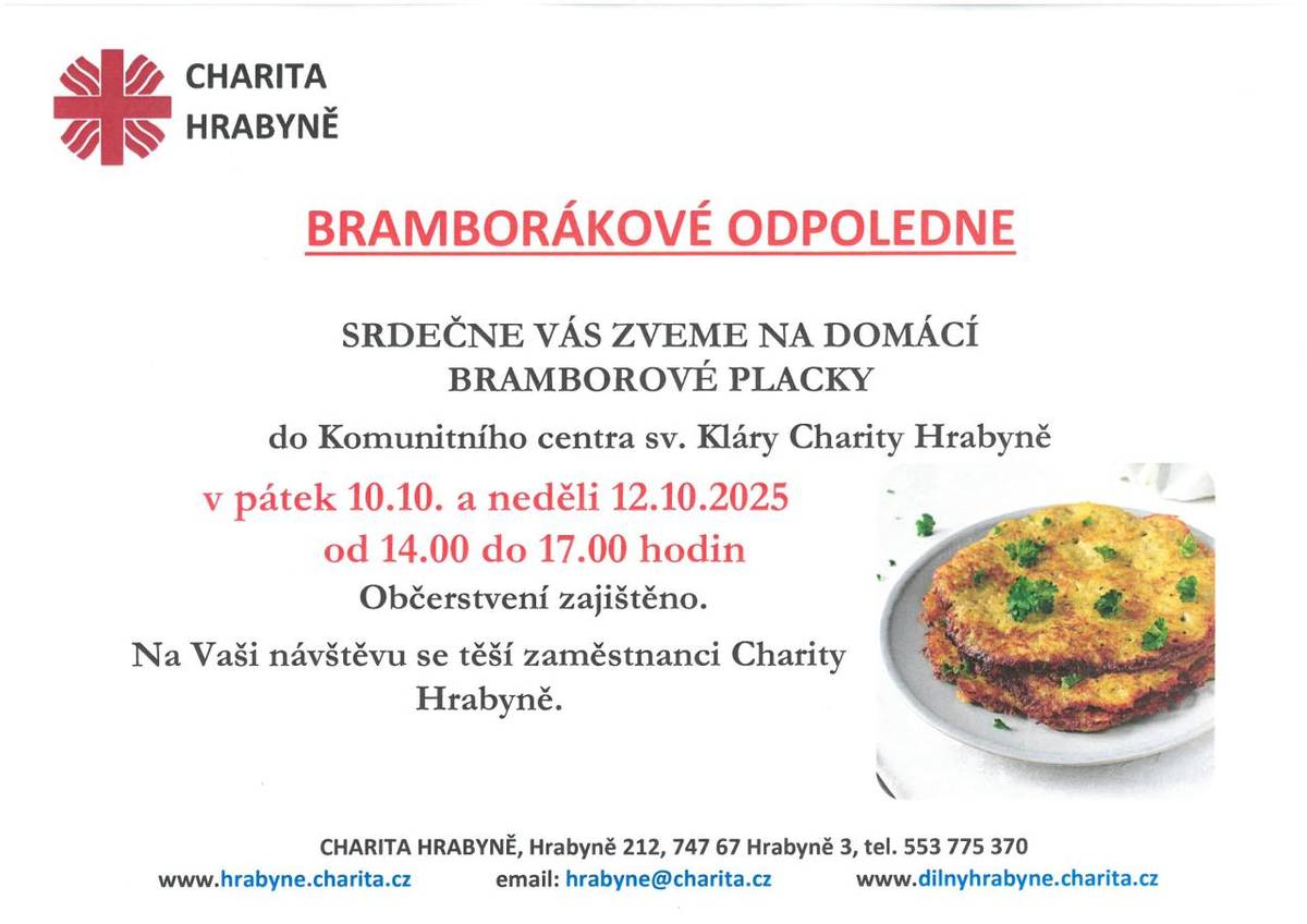 POZVÁNKA CHARITY HRABYNĚ