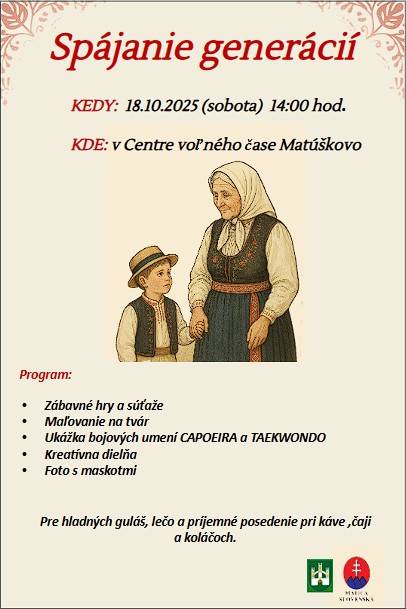 Spájanie generácií - 18.10.2025 - Generációk találkozása