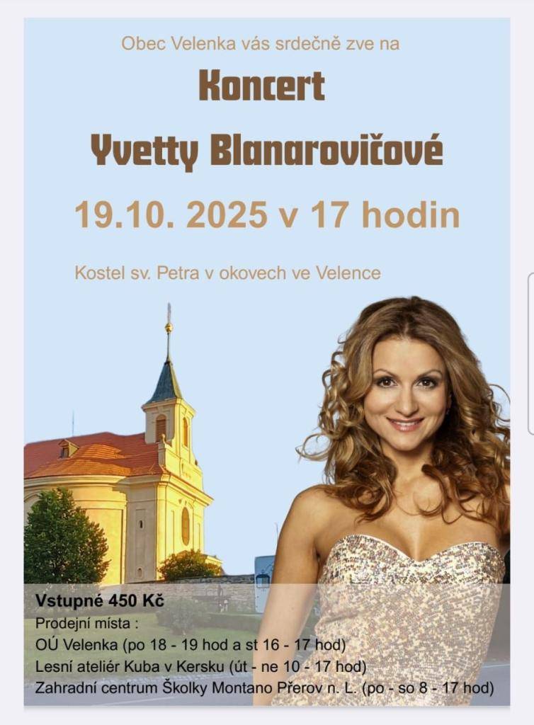 Velenka - 19. 10. 2025 od 17:00