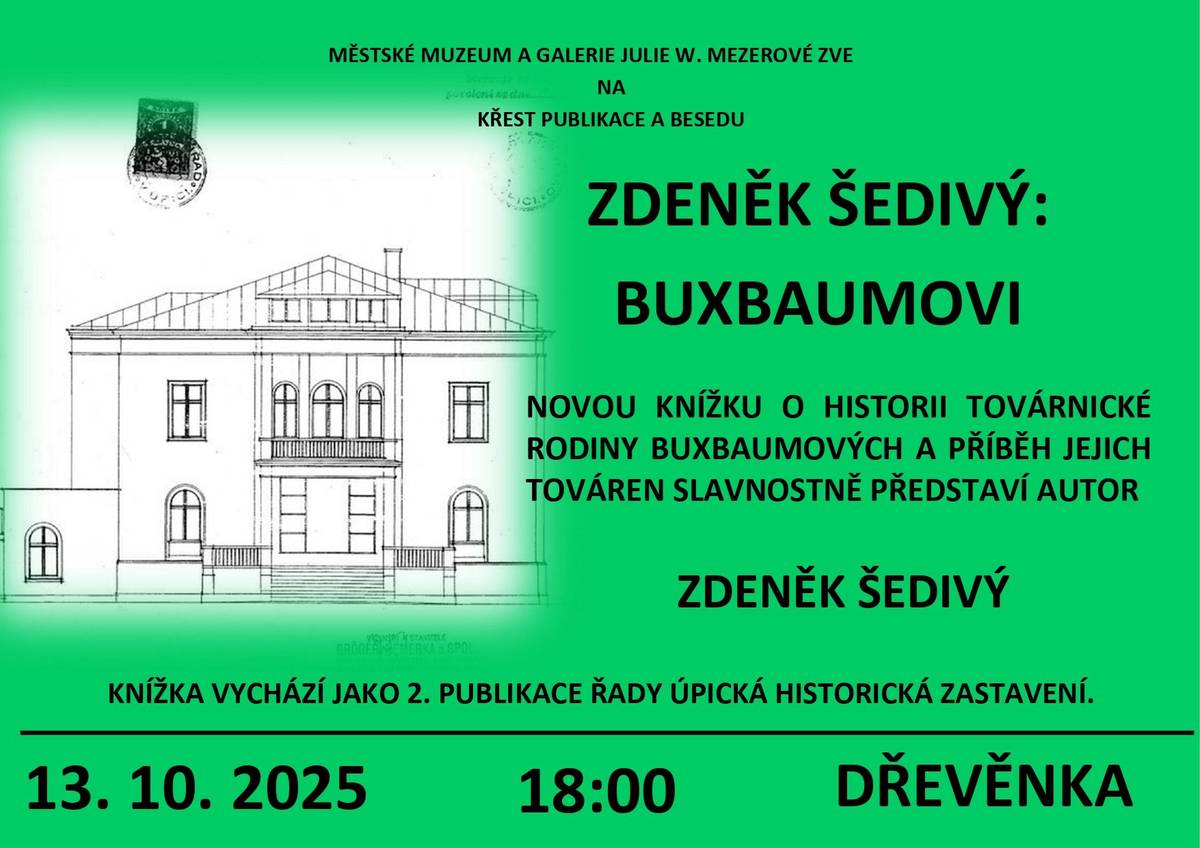 13. 10. 2025 v 18 hodin se na Vás těšíme na Dřevěnce. https://www.mmgu.cz/vystavy-a-akce/aktualni