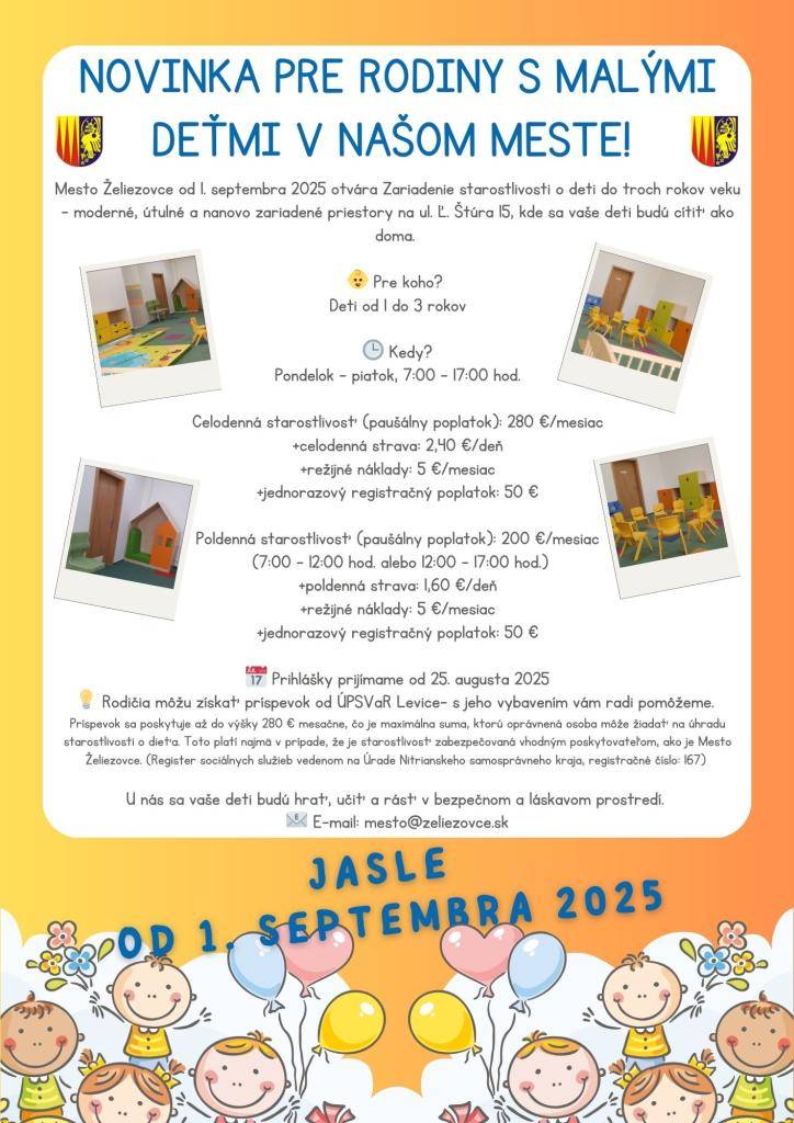 JASLE od 1.septembra 2025   Želiezovce