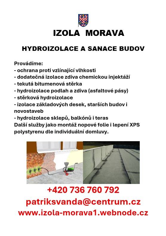 Nabídka hydroizolace a sanace budov