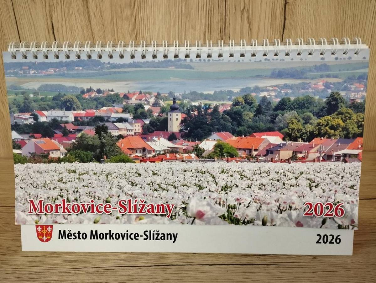 Kalendář Města Morkovice-Slížany v prodeji na pokladně MěÚ, cena 70,- Kč.