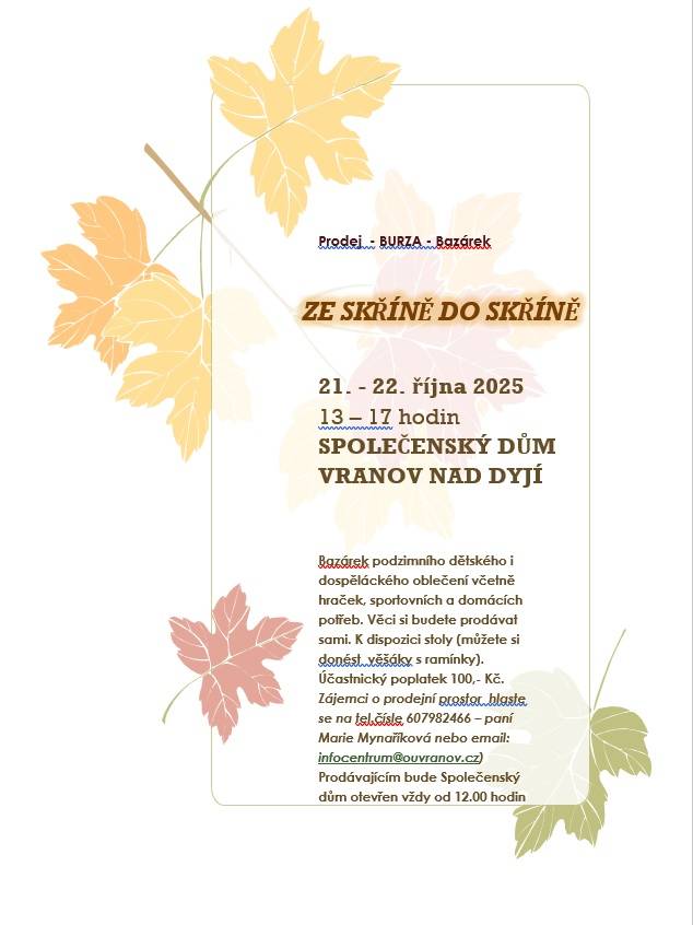 Vranov nad Dyjí 21. - 22.10.2025